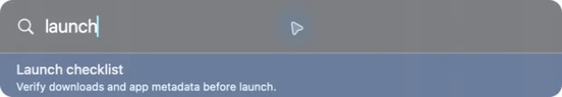 PX7 Markdown Find showing a ranked result for the search term launch